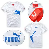 puma short t-shirt pas cher white blue